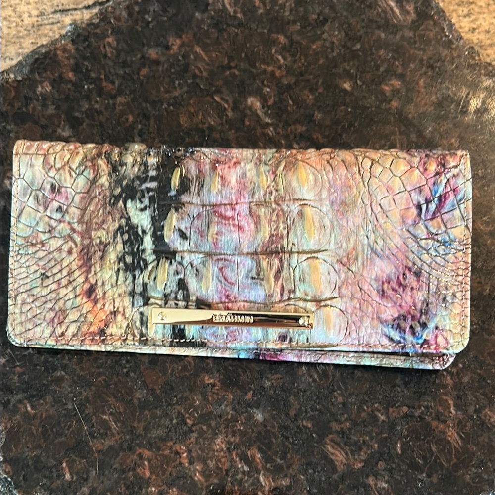 Brahmin Iridescent Croc-Embossed Wallet